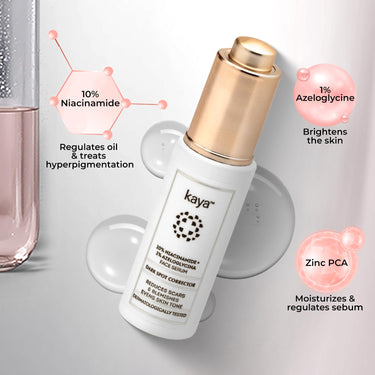 Kaya Clinic 10% Niacinamide + 1% Azeloglycina Face Serum, Dark Spot Corrector, Fights Acne For Unisex Of All Skin Type, 30ml